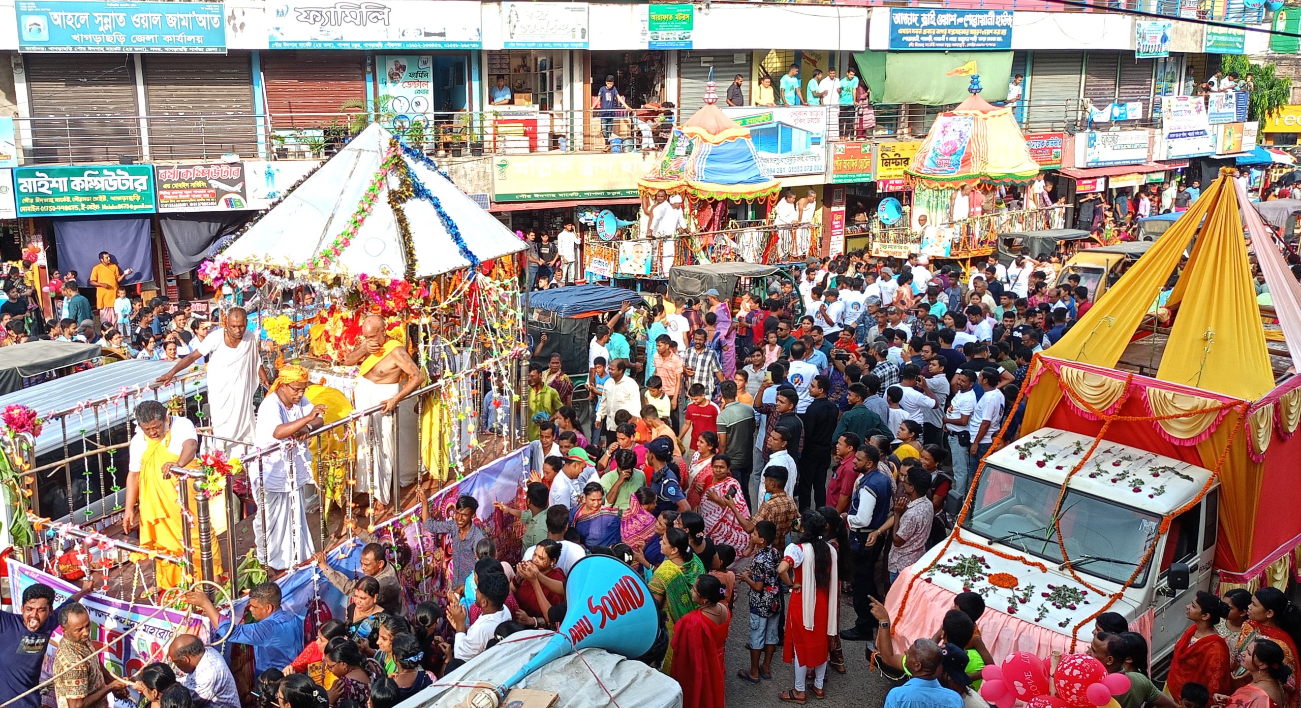 খাগড়াছড়িতে উৎসবমুখর পরিবেশে ৯দিনব্যাপী রথযাত্রা উৎসব শুরু