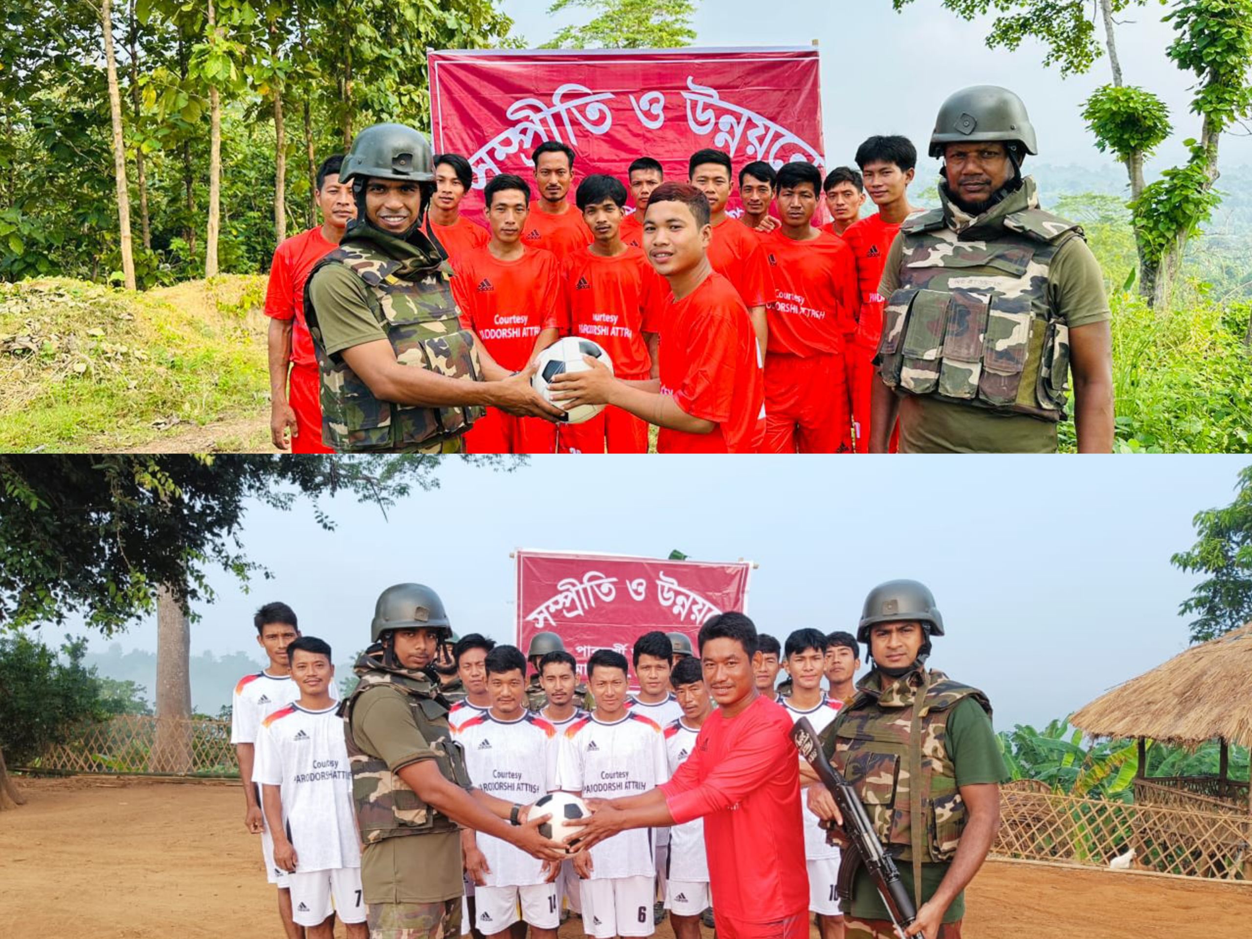 রুমার প্রত্যন্ত এলাকায় সেনাবাহিনী কর্তৃক ক্রিড়া সামগ্রী বিতরণ।