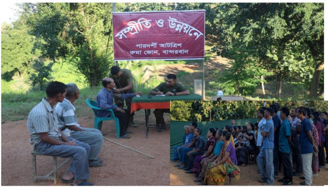 পাইক্ষ্যংপাড়া (৩৮ ইবি) কর্তৃক বিনামূল্যে চিকিৎসা সেবা প্রদান।