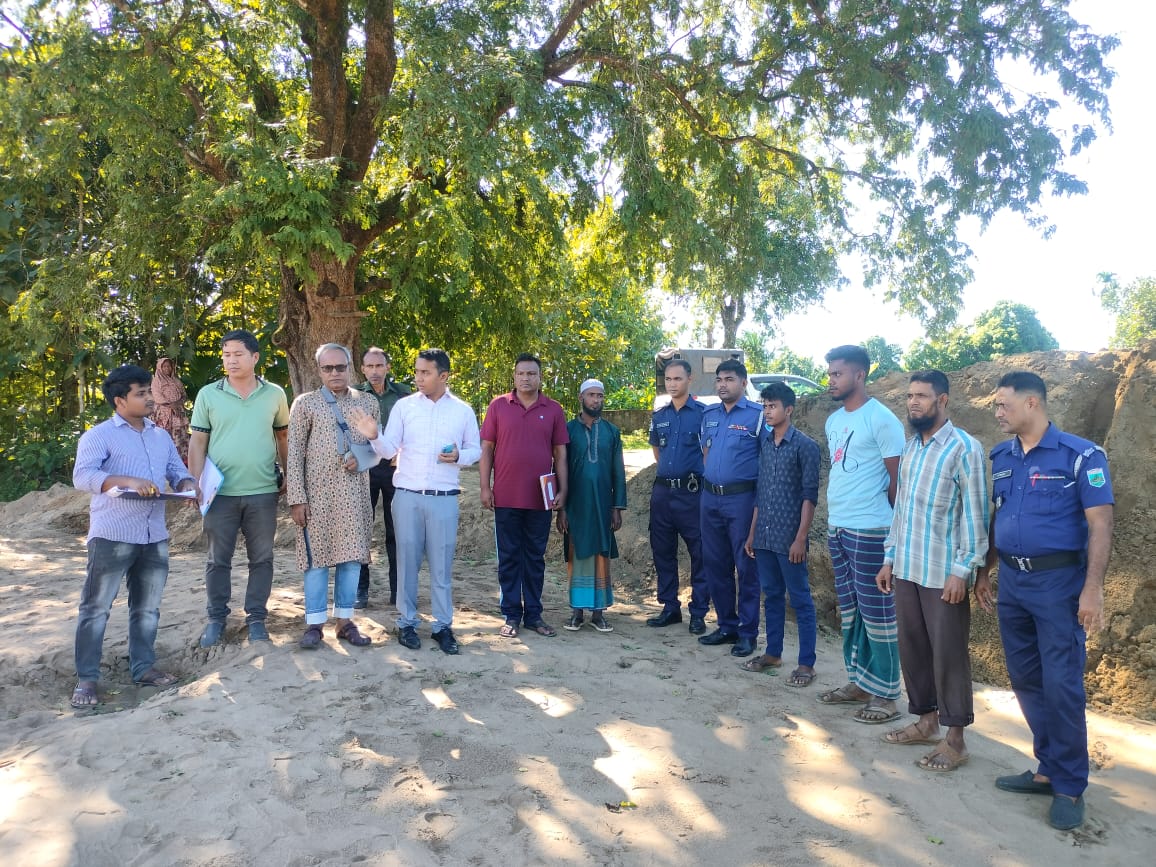 দীঘিনালায় অবৈধ বালু মহলের ভ্রাম্যমান আদালত অভিযান