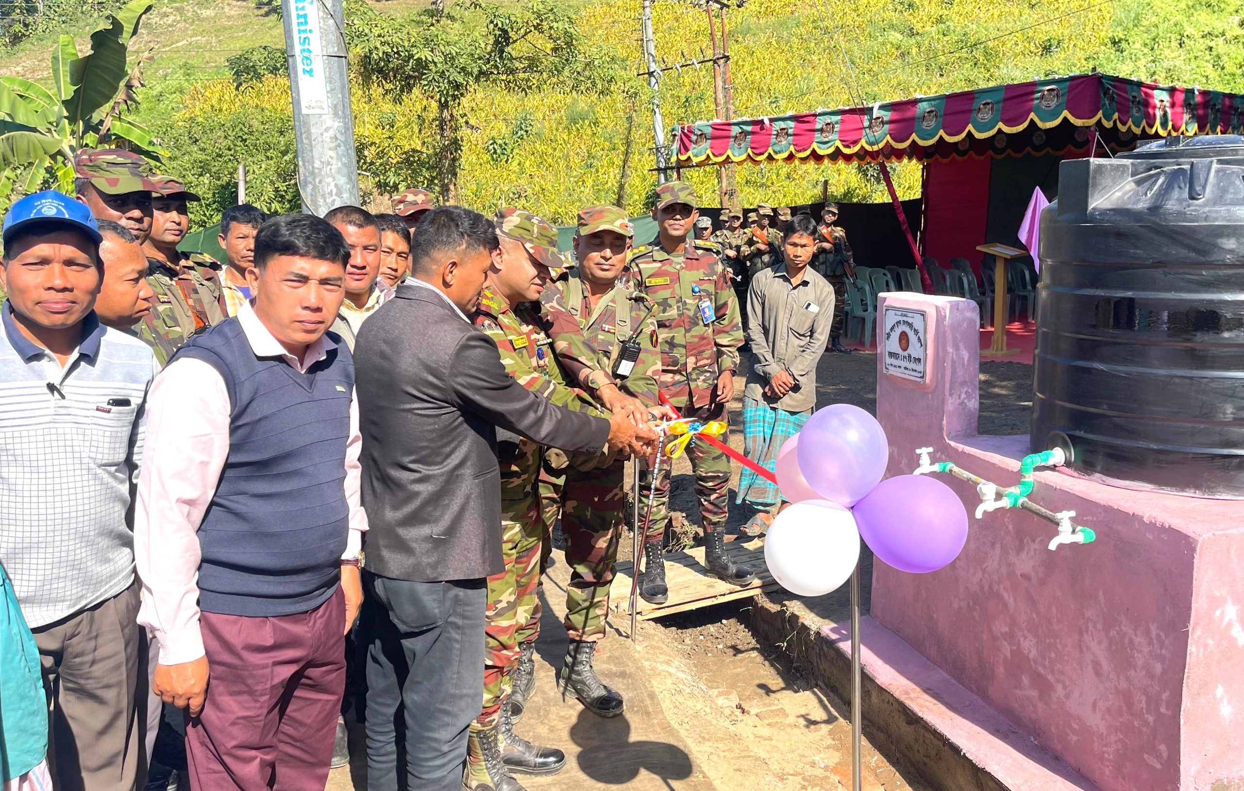 মহালছড়ি জোনের উদ্যোগে ক্যাংগালছড়িতে গভীর নলকূপ ও বিশুদ্ধ পানির পয়েন্ট স্থাপন