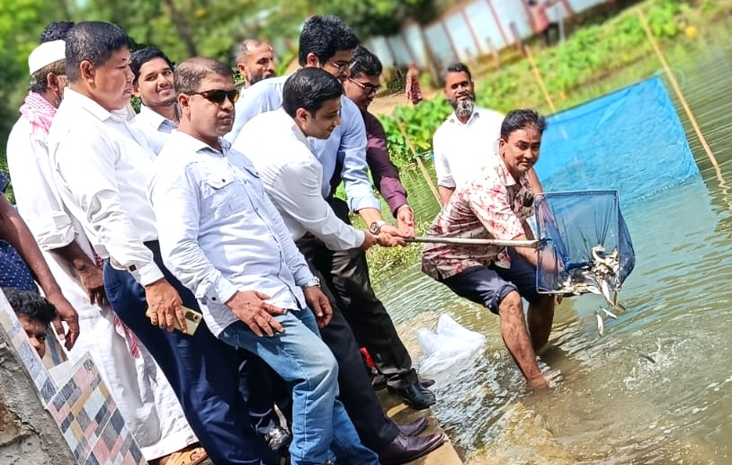 পুষ্টি ও অর্থনীতির উন্নয়নে নাইক্ষ্যংছড়িতে পোনামাছ অবমুক্ত কর্মসূচি