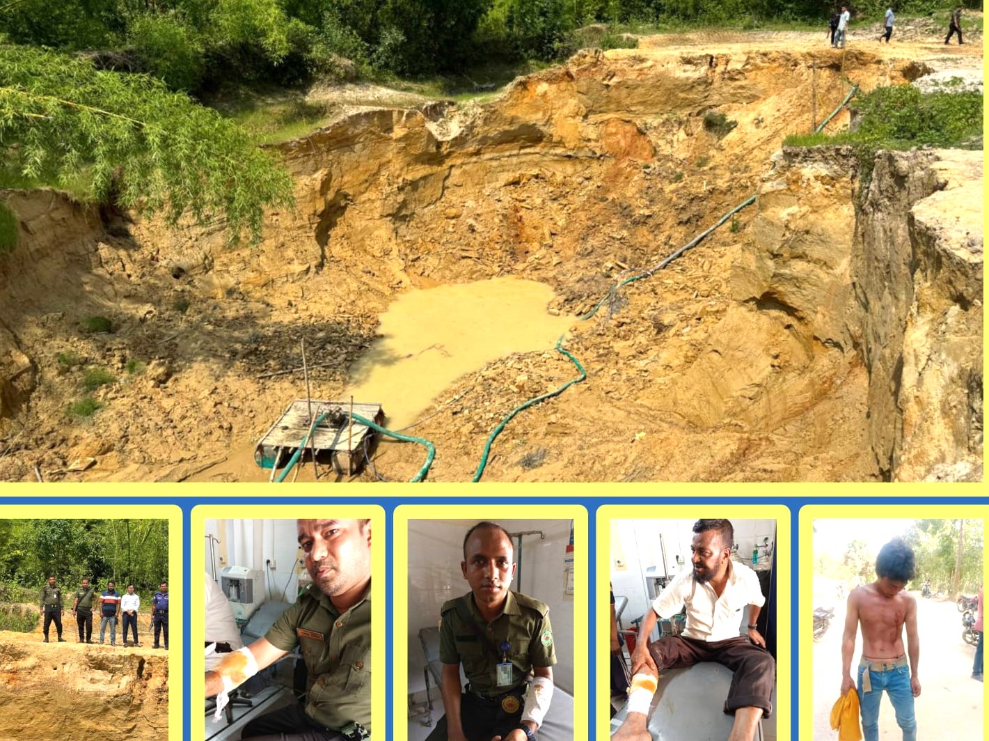 রামগড়ে অবৈধ বালু উত্তোলনবিরোধী অভিযানের সময় প্রশাসনের উপর গ্রামবাসীর হামলা-  উভয় পক্ষের সংঘর্ষে ইউএনও ওসিসহ আহত-১৫